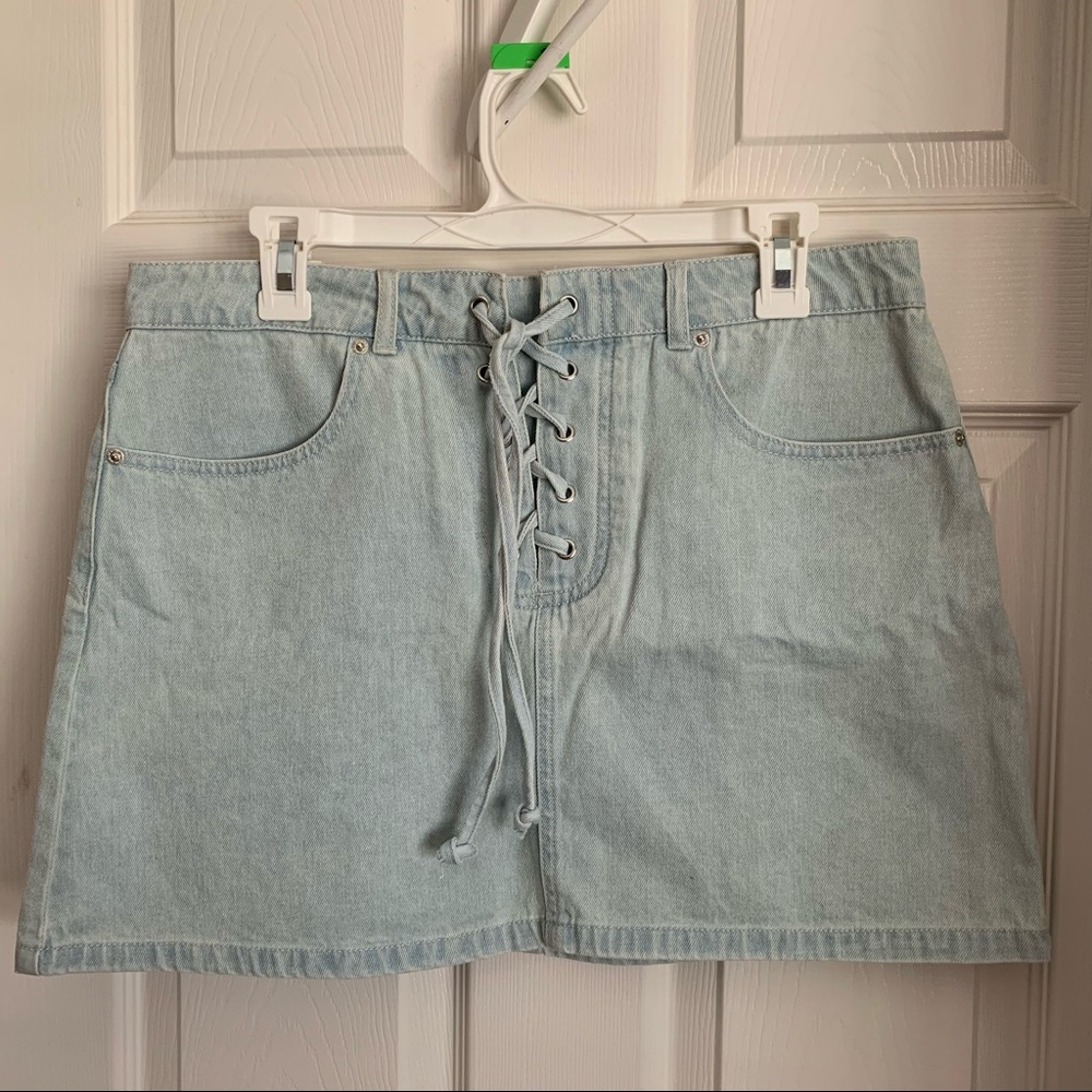 Denim Tie Skirt